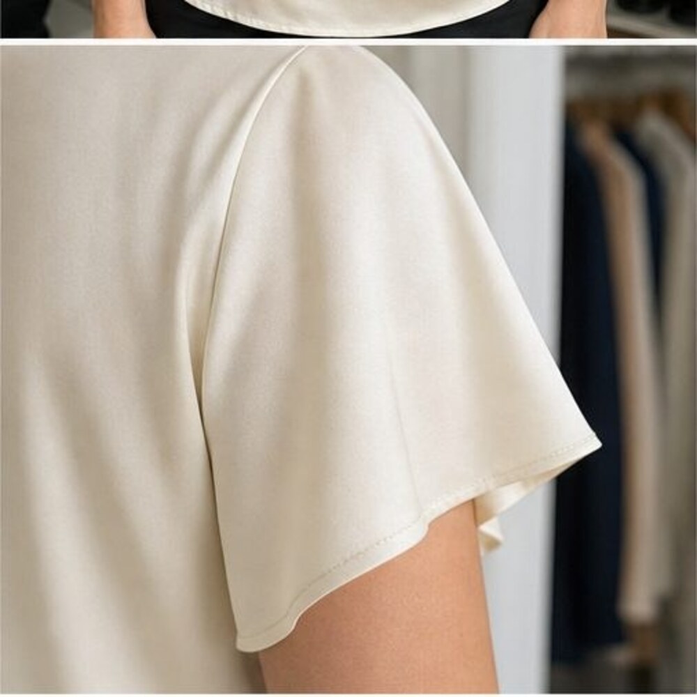 Cream Ruffle Blouse - Picture 5 of 6